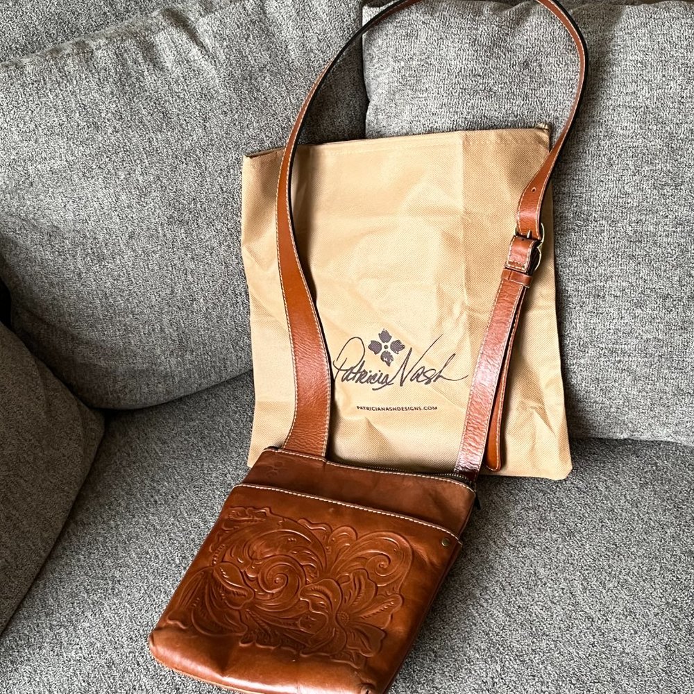 Patricia Nash Leather Sling Purse Gem